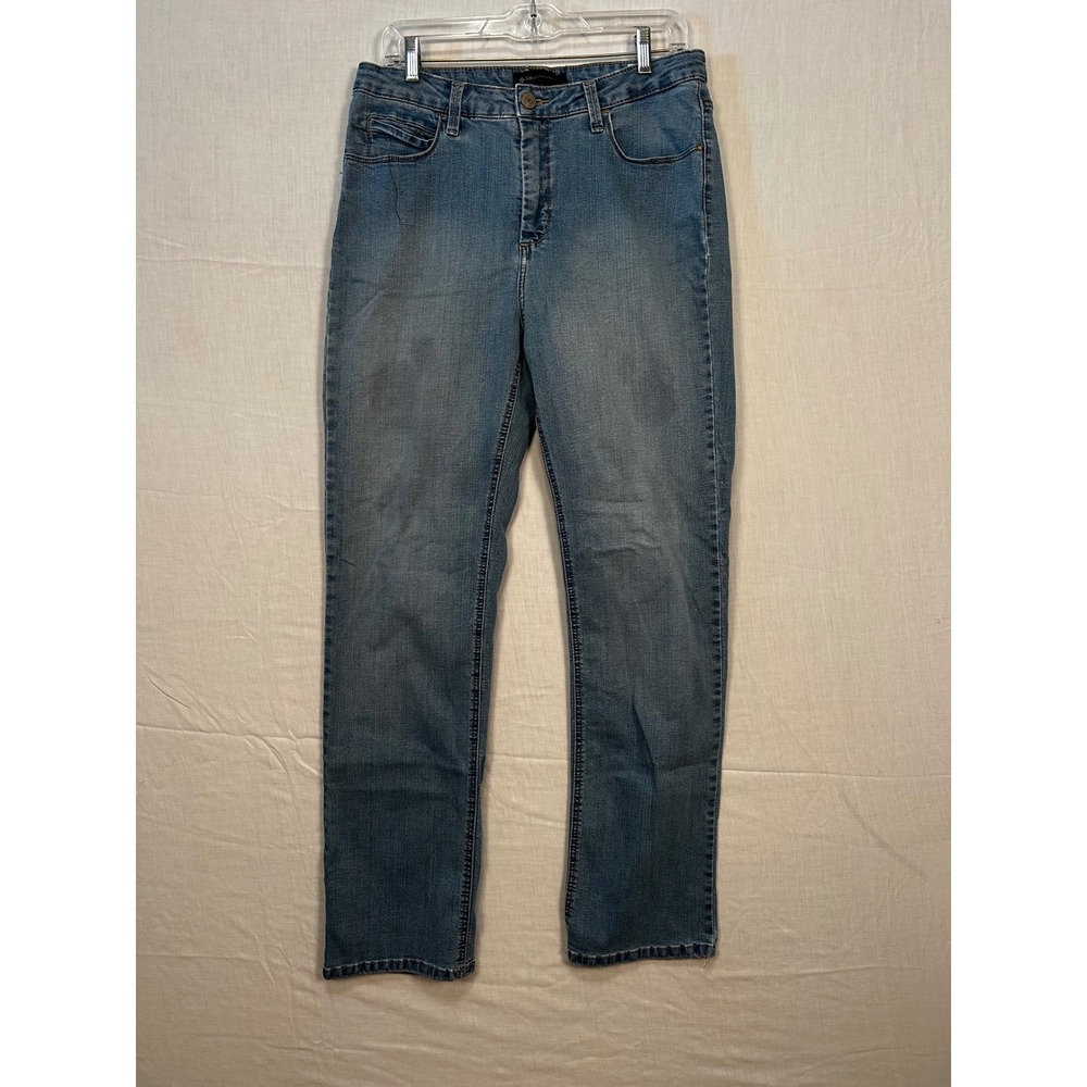 Lee Platinum Label Womens 14 Medium Wash Straight Leg Stretch Jeans 2980